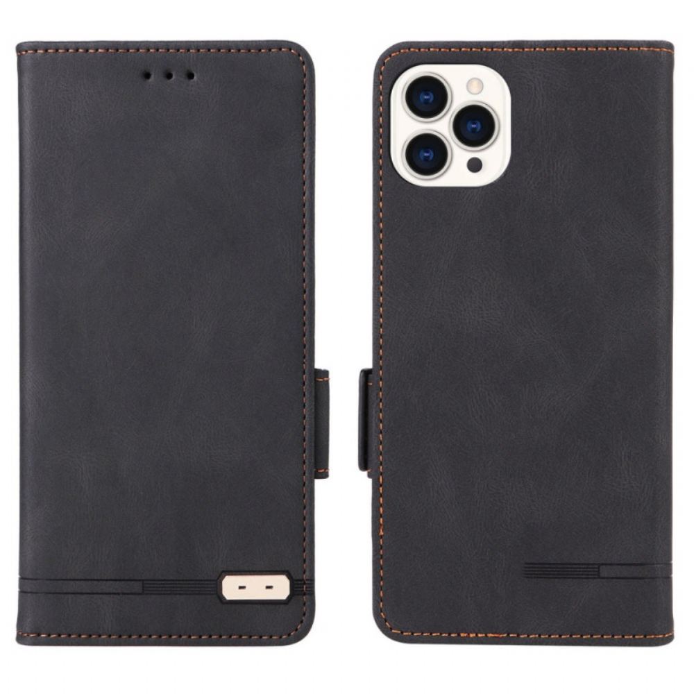 Peněženková Pouzdra iPhone 16 Pro Kryty Na Mobil Retro Styl S Dvojitou Sponou