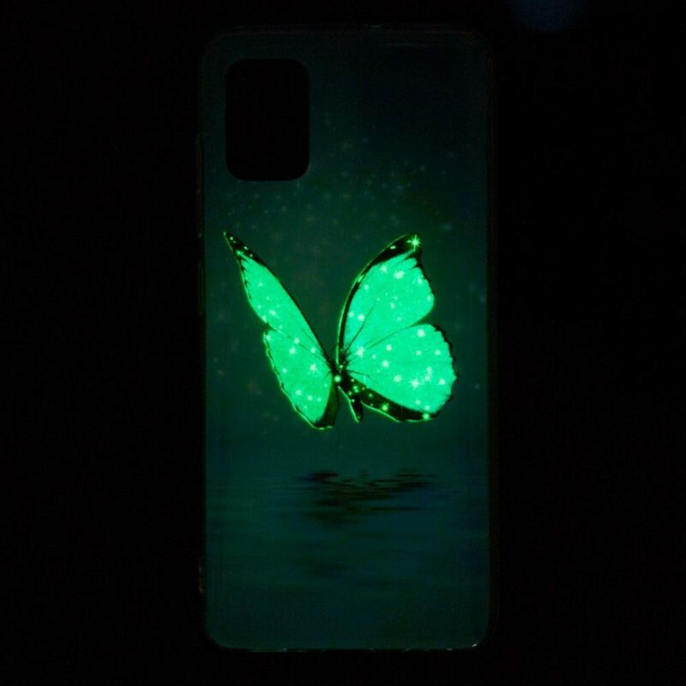 Kryt Na Poco M5s Fluorescenční Modrý Motýl