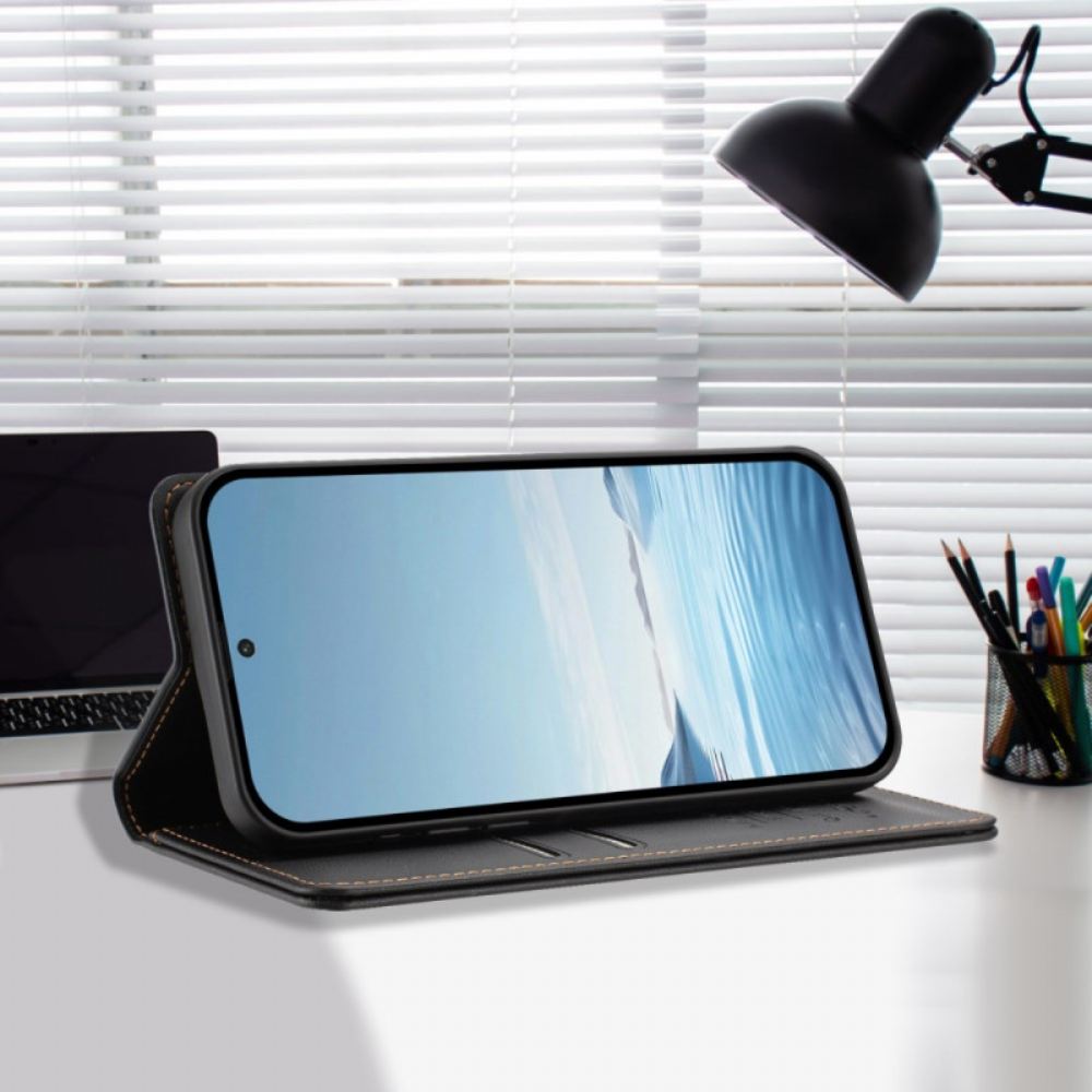 Kožené Pouzdro Folio Na Xiaomi 17 Magnetické Zapínání A Ochrana Rfid