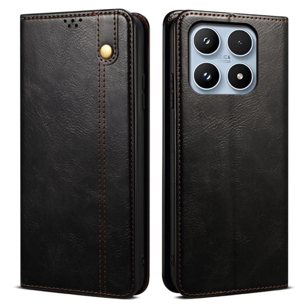 Kožené Pouzdro Folio Xiaomi 17 Voskovaná Imitace Kůže