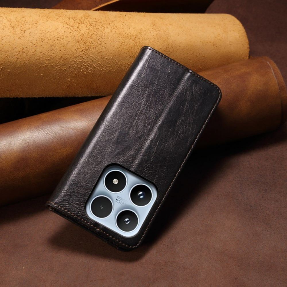 Kožené Pouzdro Folio Xiaomi 17 Voskovaná Imitace Kůže