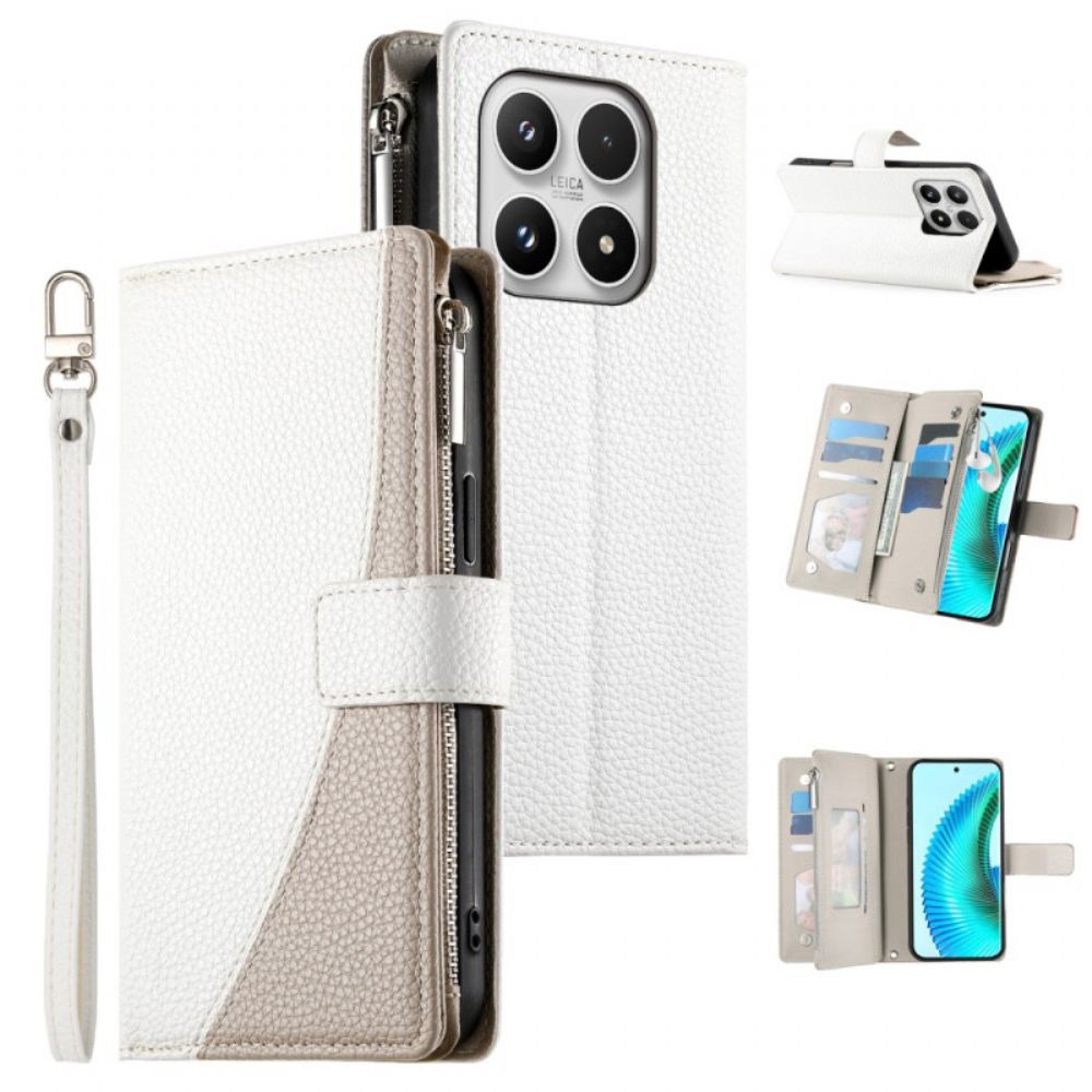 Kožený Kryt Xiaomi 17 Dvoubarevná S Popruhy