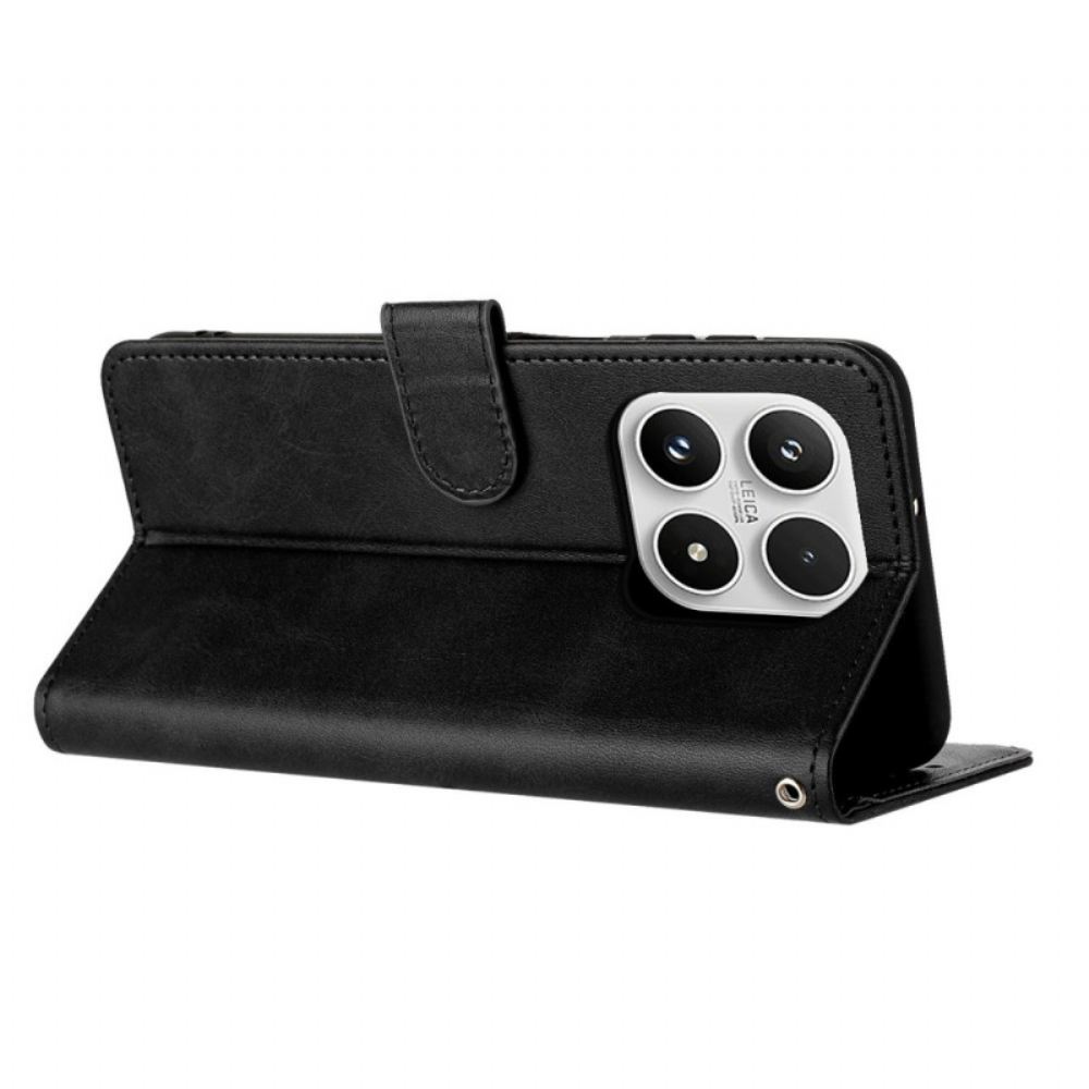 Kožený Kryt Xiaomi 17 Kožený Efekt Se Šňůrkou Na Krk