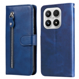 Kožený Kryt Xiaomi 17 Kapsa Na Zip