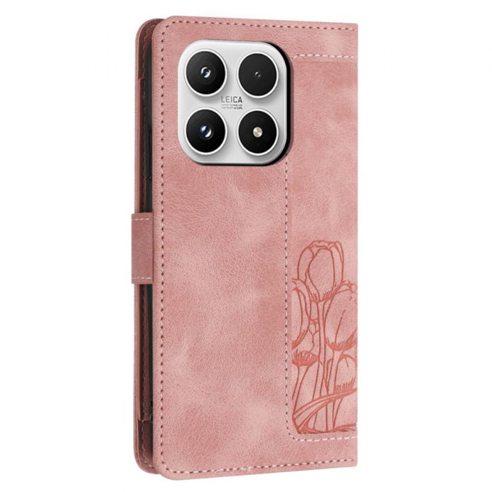 Kožený Kryt Xiaomi 17 Peněženka S 5 Sloty Na Karty