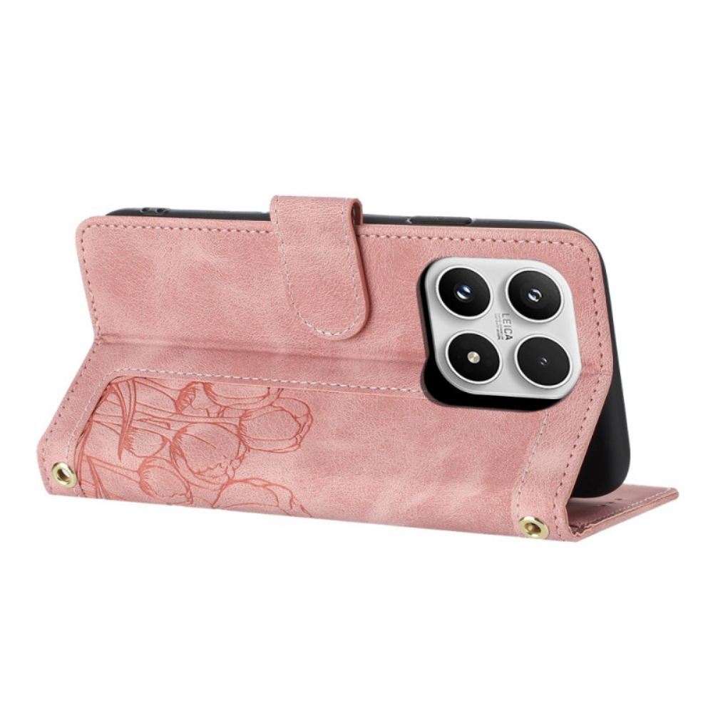 Kožený Kryt Xiaomi 17 Peněženka S 5 Sloty Na Karty