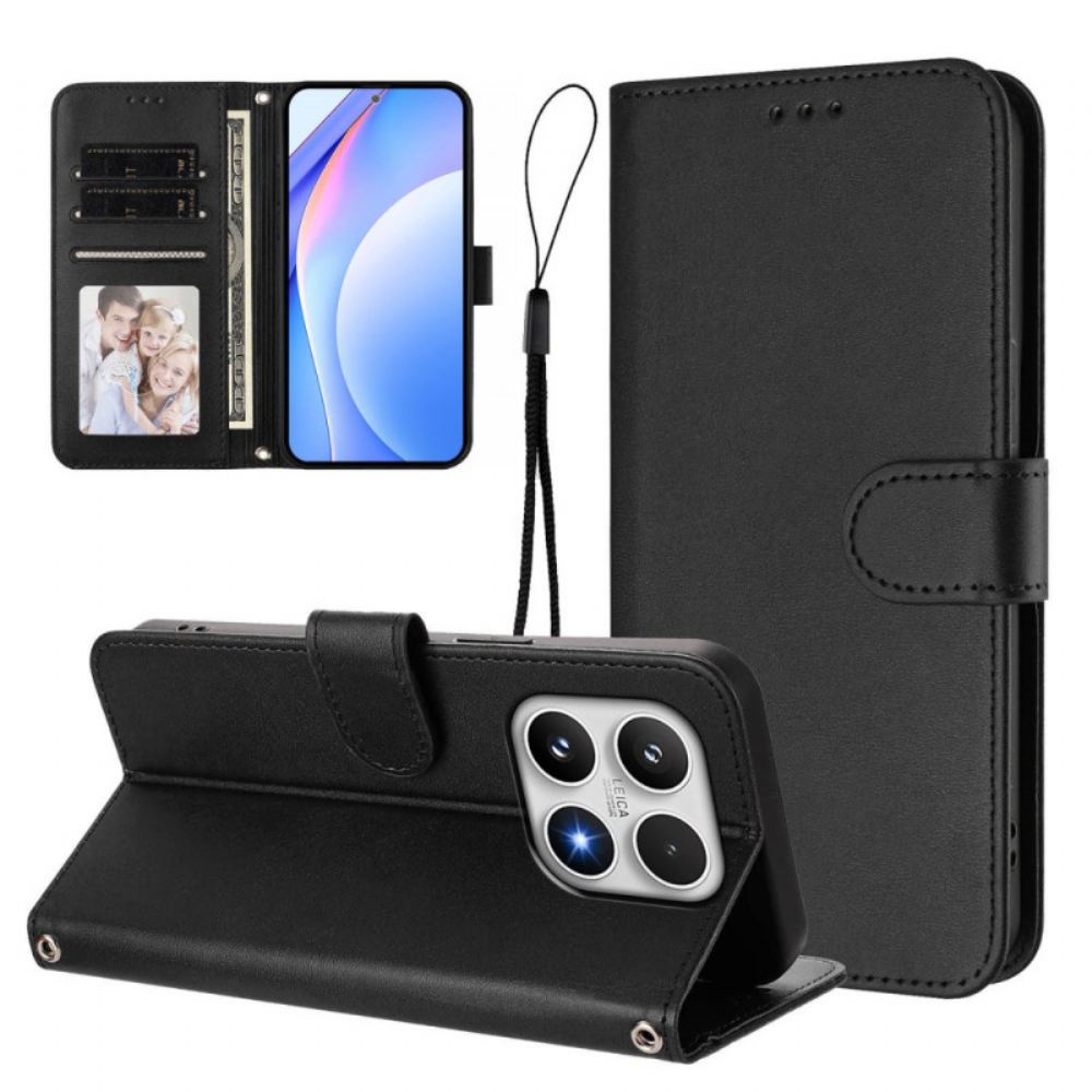 Kožený Kryt Xiaomi 17 Rfid Ochrana Kožený Efekt