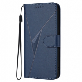 Kožený Kryt Xiaomi 17 Trojúhelníkový Vzor