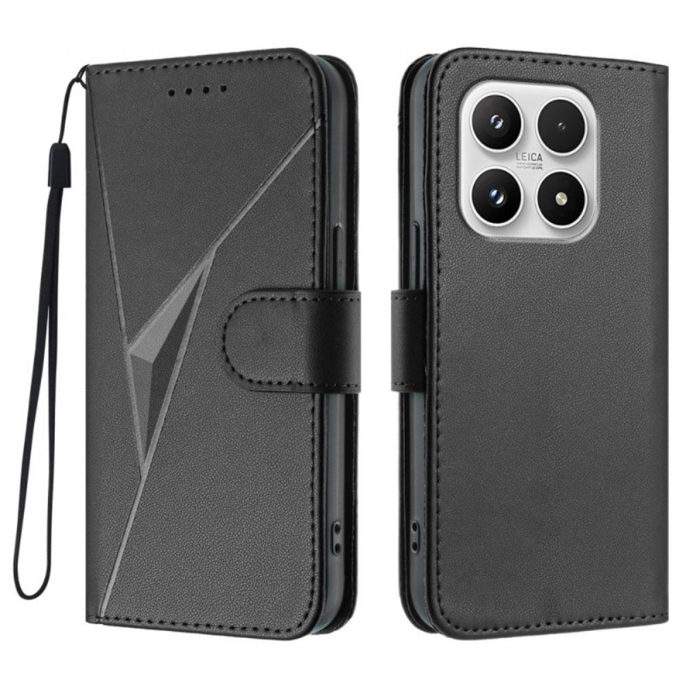 Kožený Kryt Xiaomi 17 Trojúhelníkový Vzor