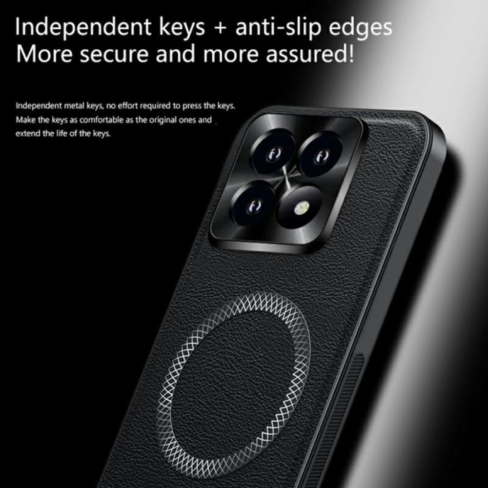 Kryt Xiaomi 17 Kožený Efekt Magsafe