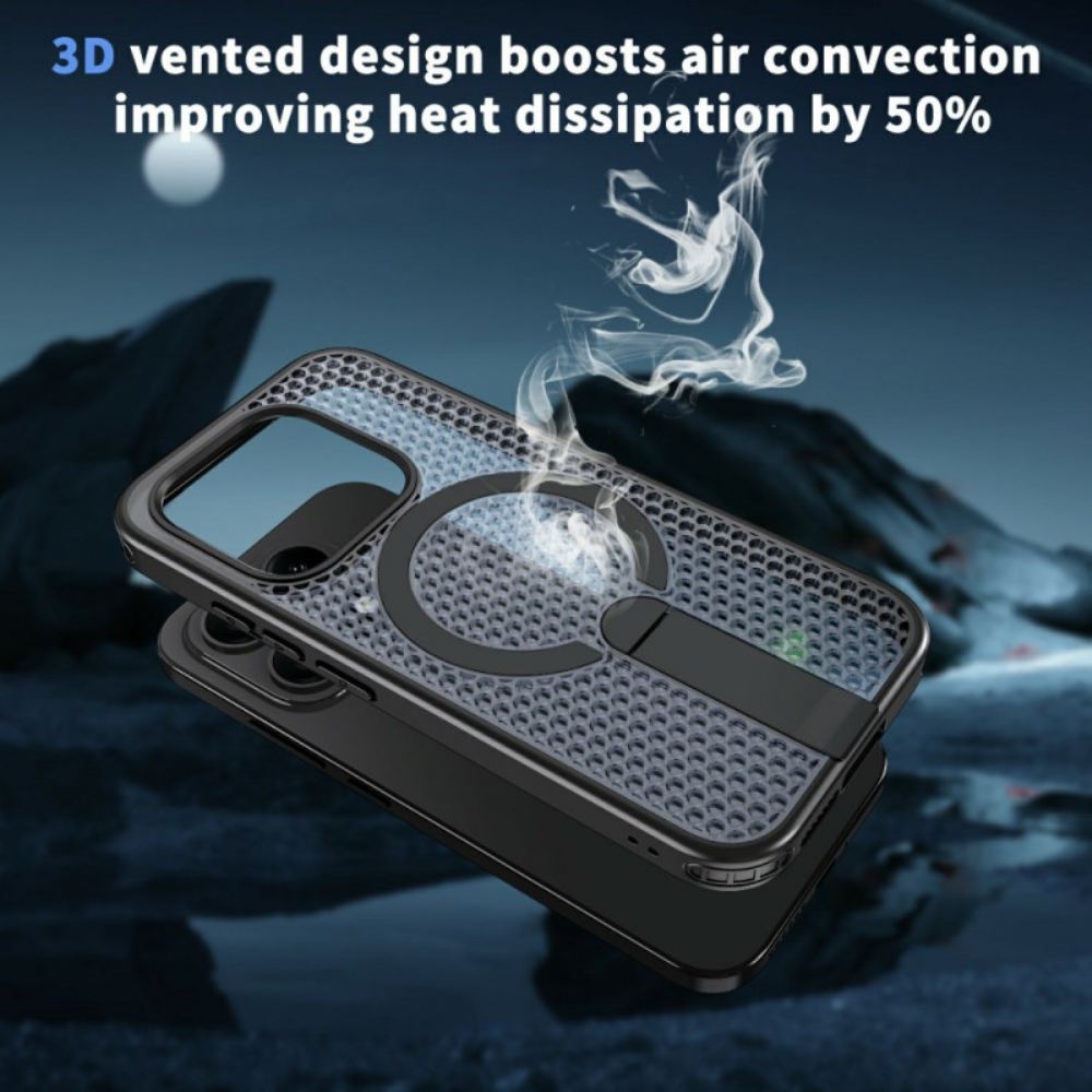 Kryt Xiaomi 17 Kryty Na Mobil Magnetická Mřížková Textura Se Stojánkem