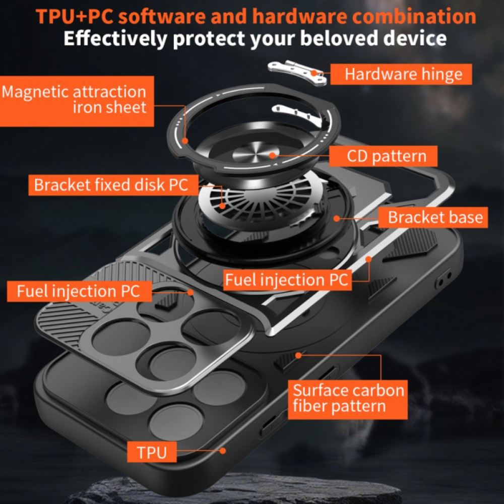 Kryt Xiaomi 17 Magnetická S Otočným Stojánkem