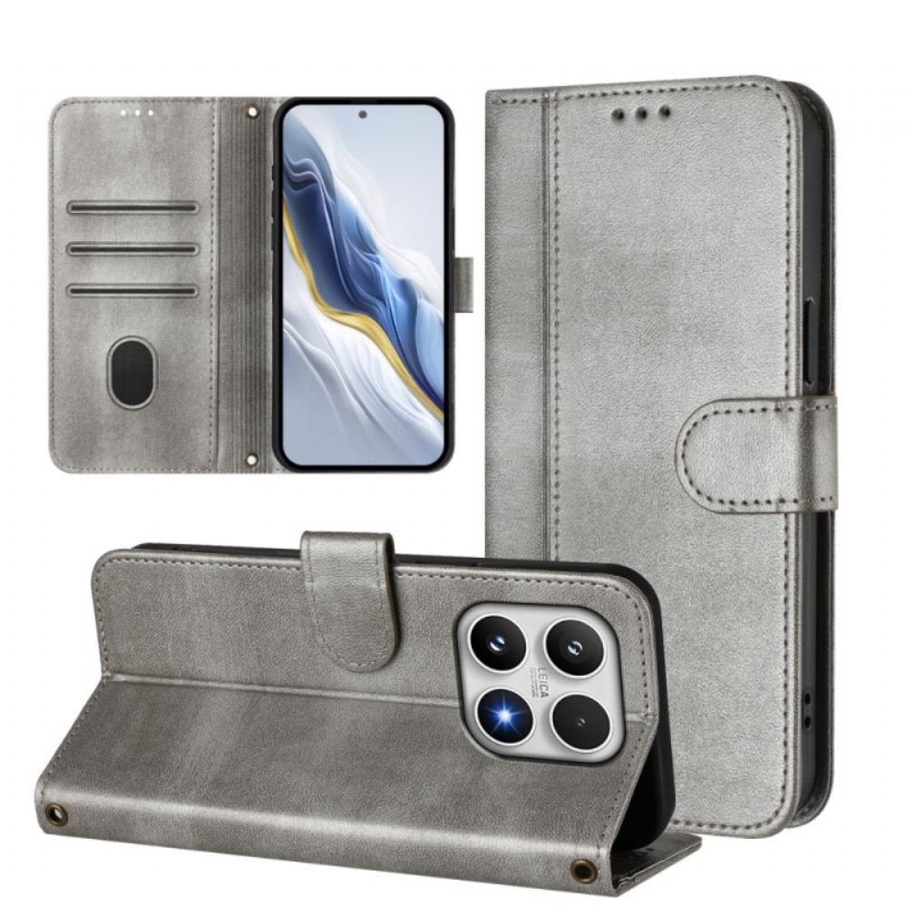 Peněženková Pouzdra Xiaomi 17 Kryty Na Mobil Retro Design