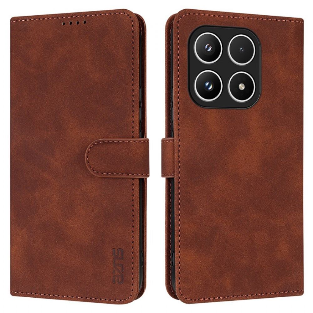 Peněženková Pouzdra Xiaomi 17 Kryty Na Mobil Semišový Efekt Azns