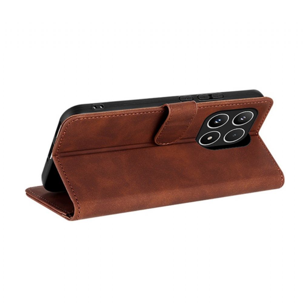 Peněženková Pouzdra Xiaomi 17 Kryty Na Mobil Semišový Efekt Azns