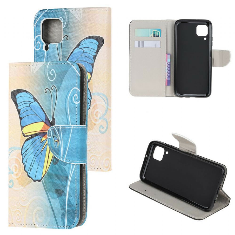 Flipové Pouzdro Na Huawei P40 Lite Královský Motýl