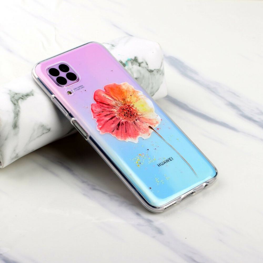 Kryt Na Huawei P40 Lite Květinový Vzor Bezešvé Akvarel