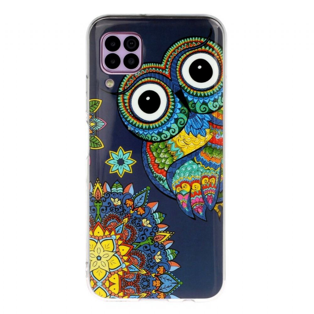 Kryt Na Huawei P40 Lite Mandala Fluorescenční Sova