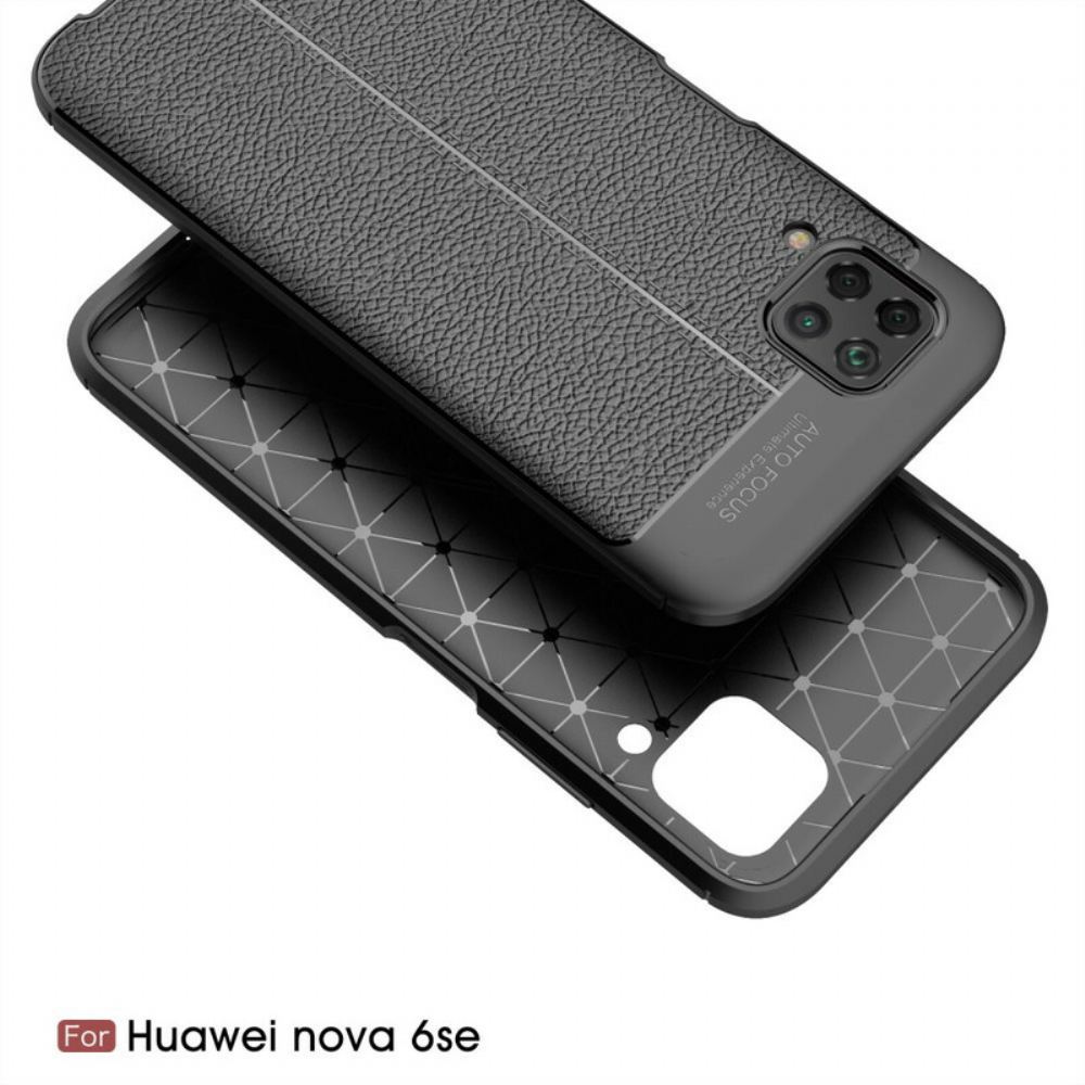 Kryty Na Mobil Na Huawei P40 Lite Efekt Kůže Litchi S Dvojitou Linií
