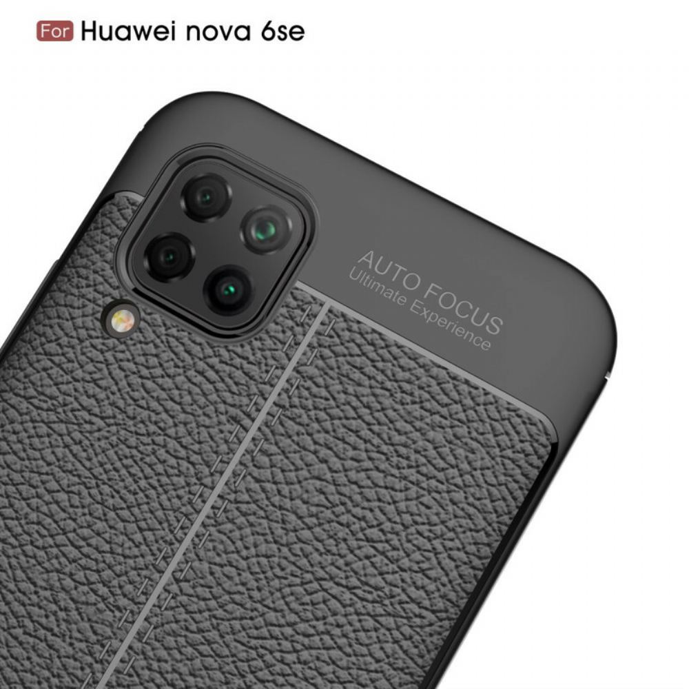 Kryty Na Mobil Na Huawei P40 Lite Efekt Kůže Litchi S Dvojitou Linií