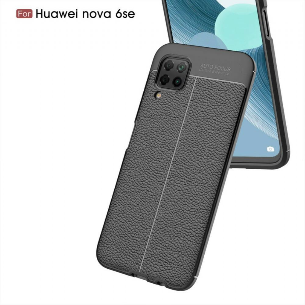 Kryty Na Mobil Na Huawei P40 Lite Efekt Kůže Litchi S Dvojitou Linií