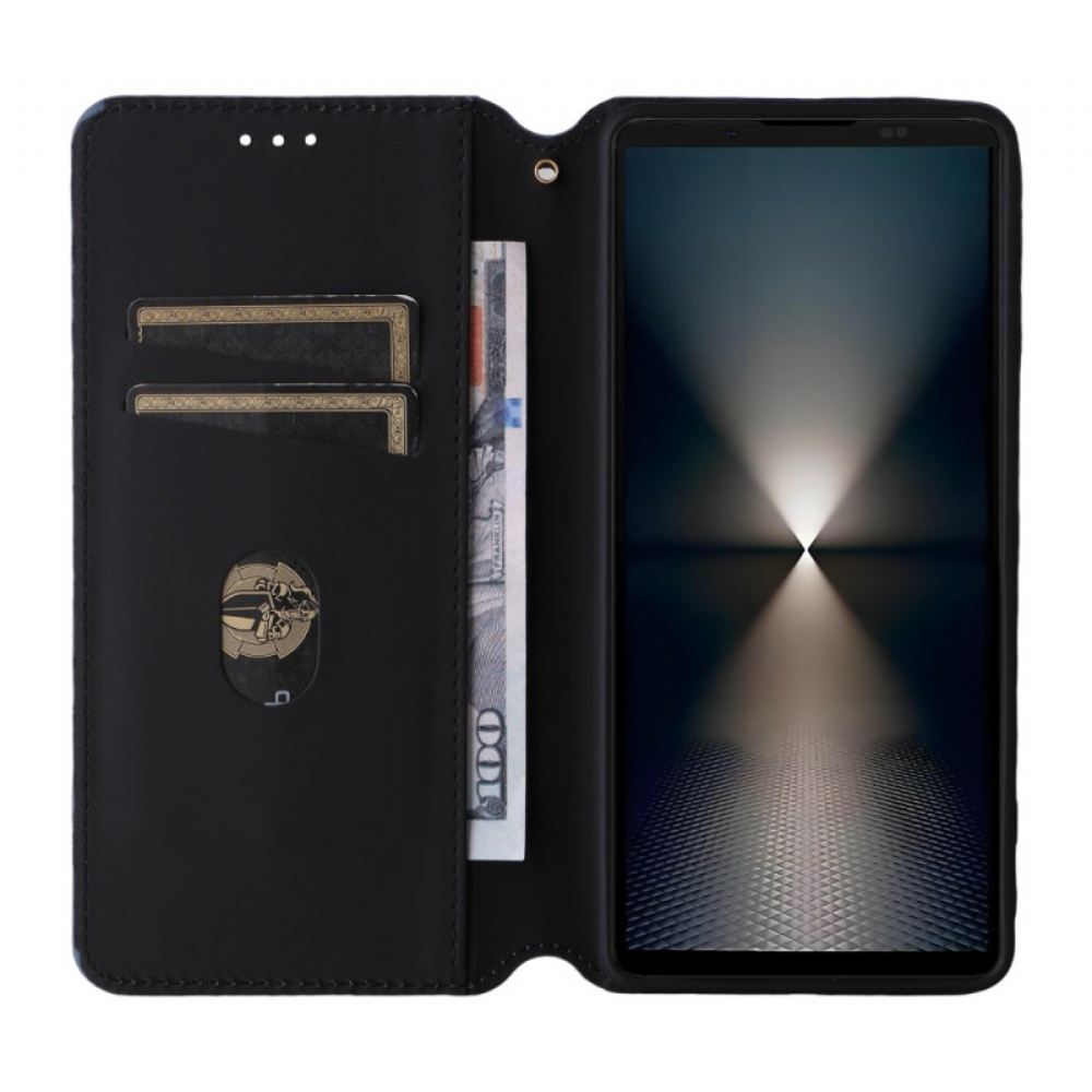 Kožené Pouzdro Folio Sony Xperia 1 Vii 3d Diamanty