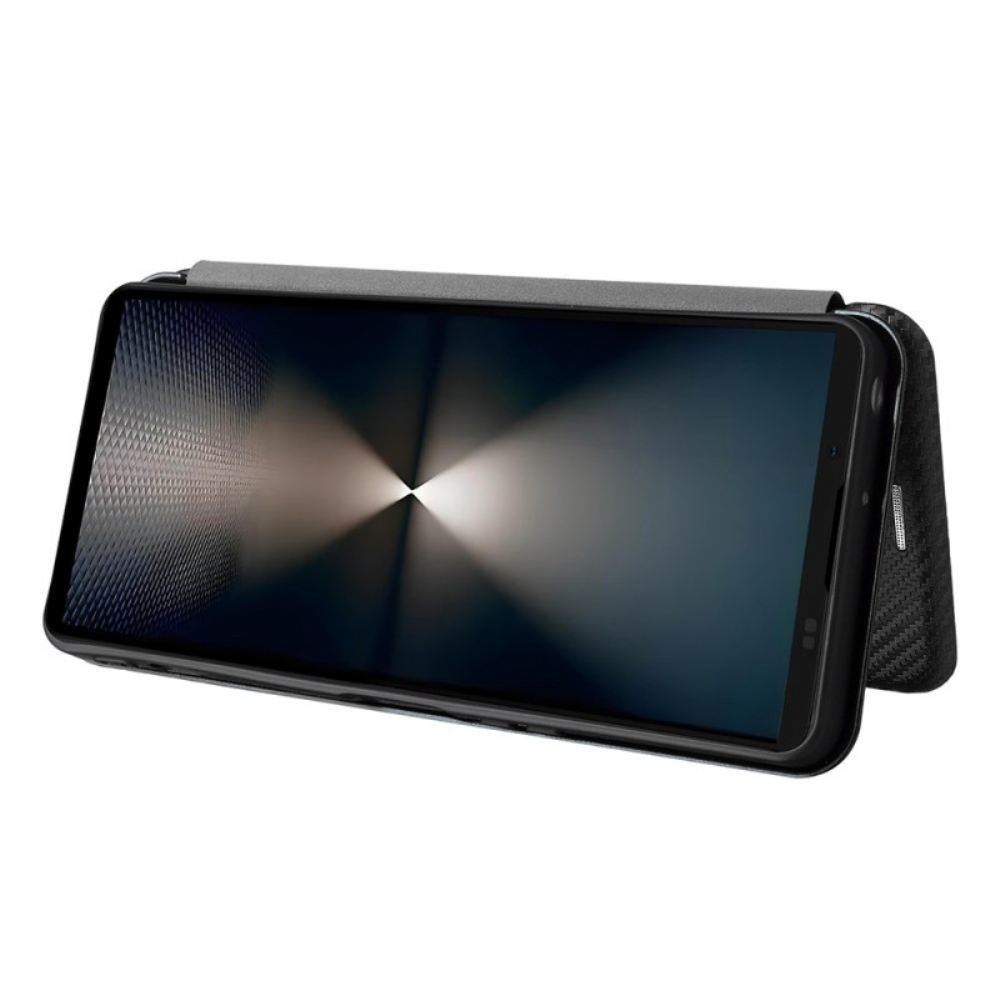 Kožené Pouzdro Folio Sony Xperia 1 Vii Uhlíková Vlákna