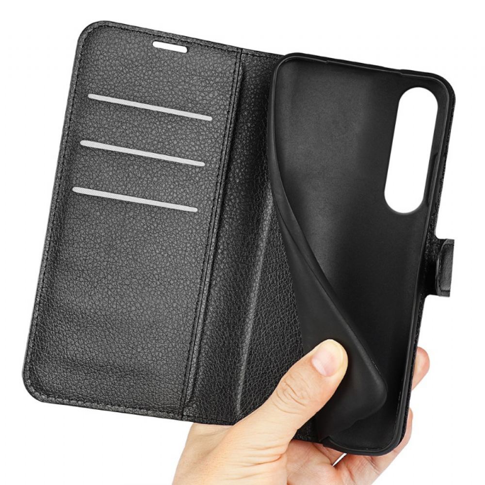 Kožený Kryt Na Sony Xperia 1 Vii Klasická Umělá Kůže