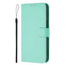 Kožený Kryt Na Sony Xperia 1 Vii Monochromatický