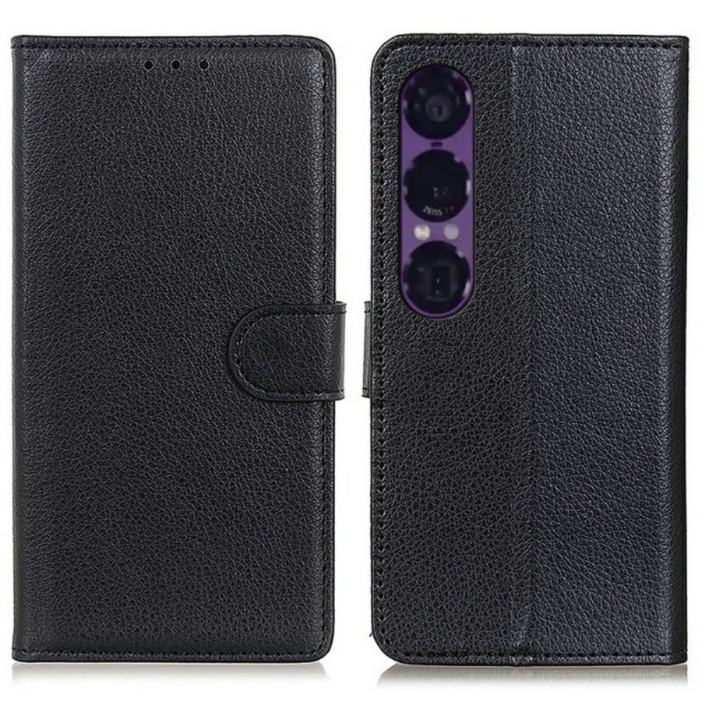 Kožený Kryt Na Sony Xperia 1 Vii Tradiční Umělá Kůže