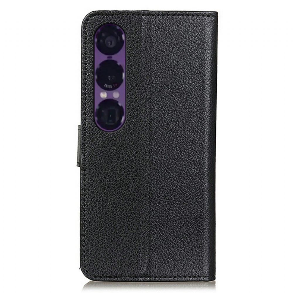 Kožený Kryt Na Sony Xperia 1 Vii Tradiční Umělá Kůže