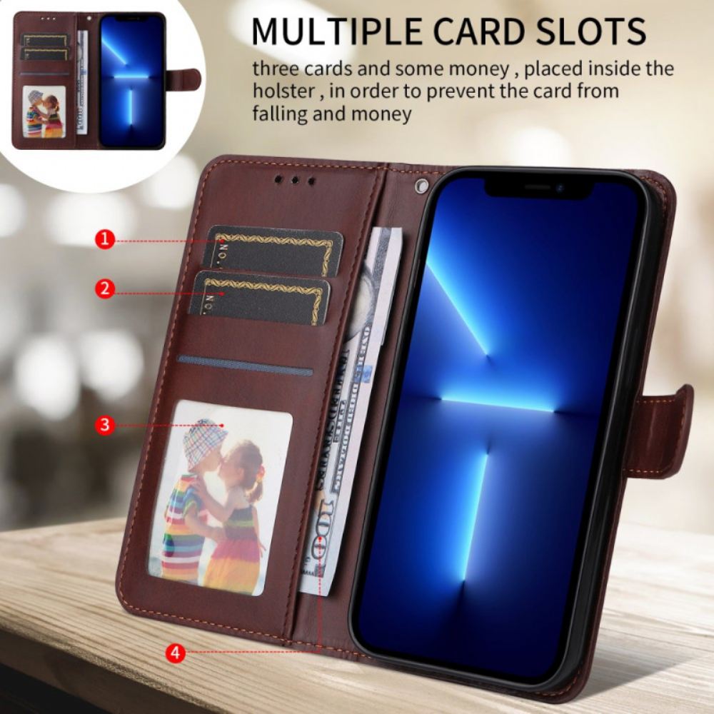 Kožený Kryt Sony Xperia 1 Vii Jednobarevná Umělá Kůže