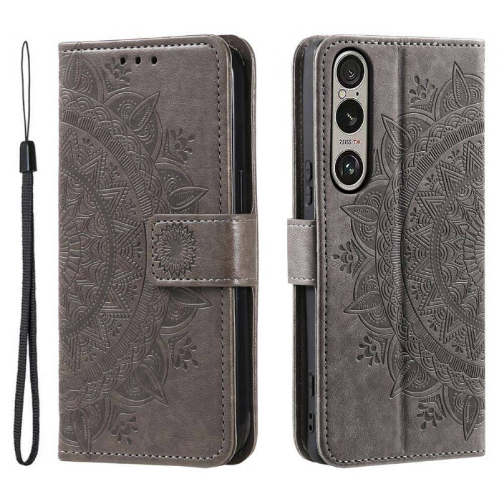 Kožený Kryt Sony Xperia 1 Vii Mandala Slunce