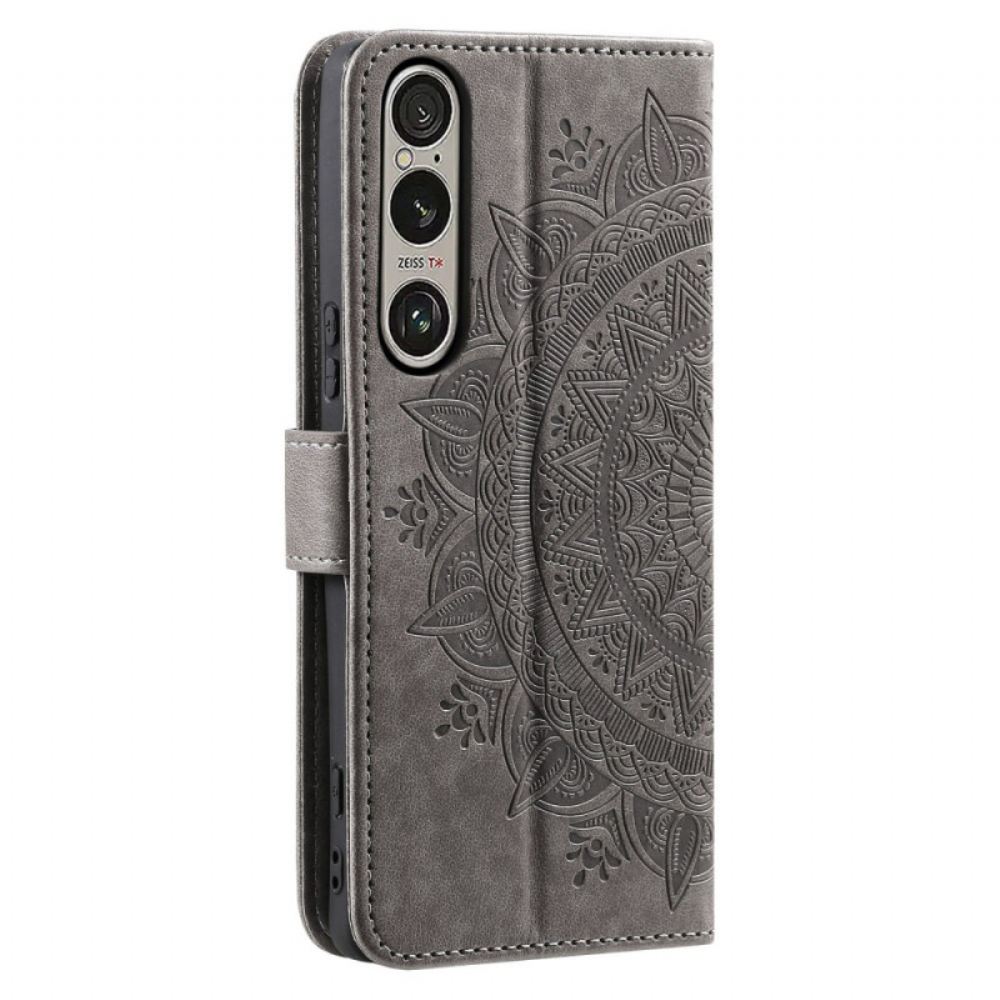 Kožený Kryt Sony Xperia 1 Vii Mandala Slunce