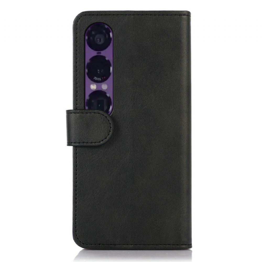 Kožený Kryt Sony Xperia 1 Vii Textura Kůže
