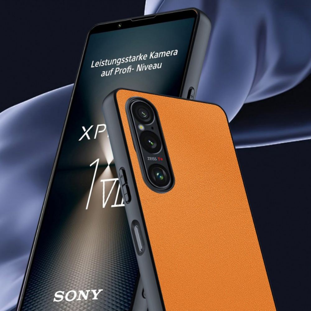 Kryt Sony Xperia 1 Vii Kožený Efekt