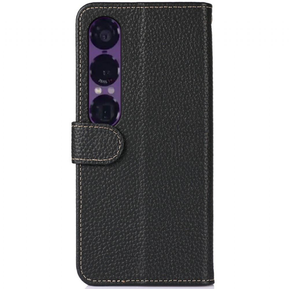 Peněženková Pouzdra Sony Xperia 1 Vii Kryty Na Mobil Khazneh Pravá Kůže