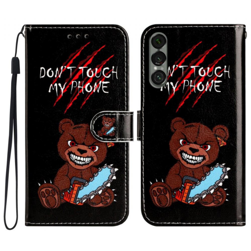 Peněženková Pouzdra Sony Xperia 1 Vii Kryty Na Mobil Nesahej Na Můj Telefon Medvěd
