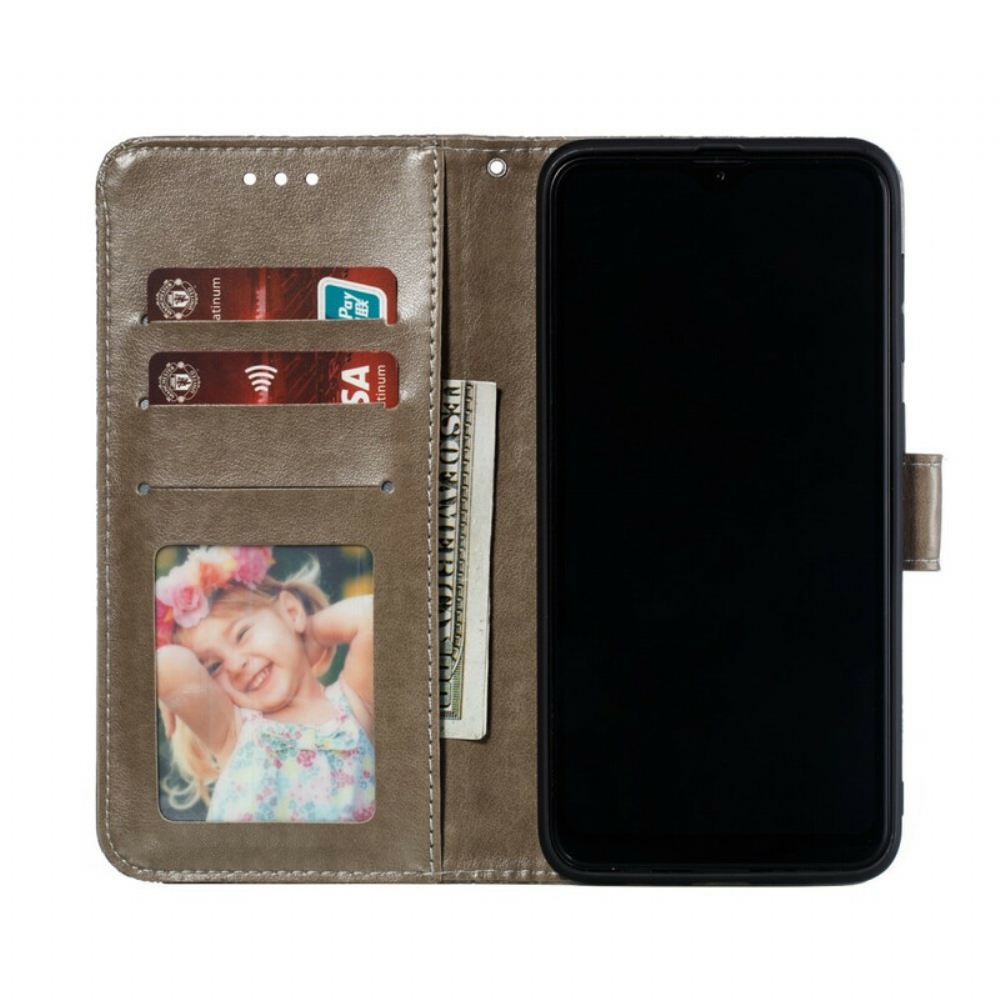 Flipové Pouzdro Na Samsung Galaxy A30 / A20 Na Lana Řemínek Tribal Flowers