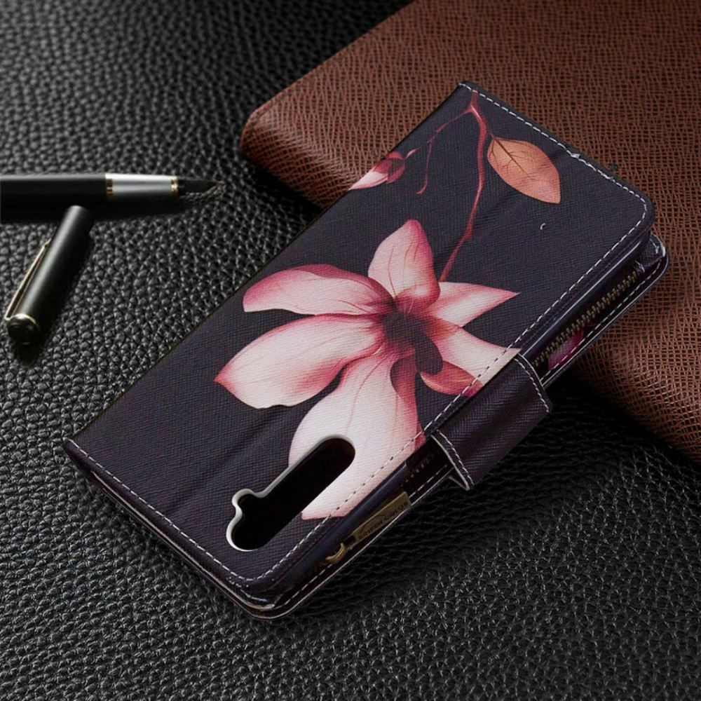Flipové Pouzdro Na Realme 6 Květinová Kapsa Na Zip