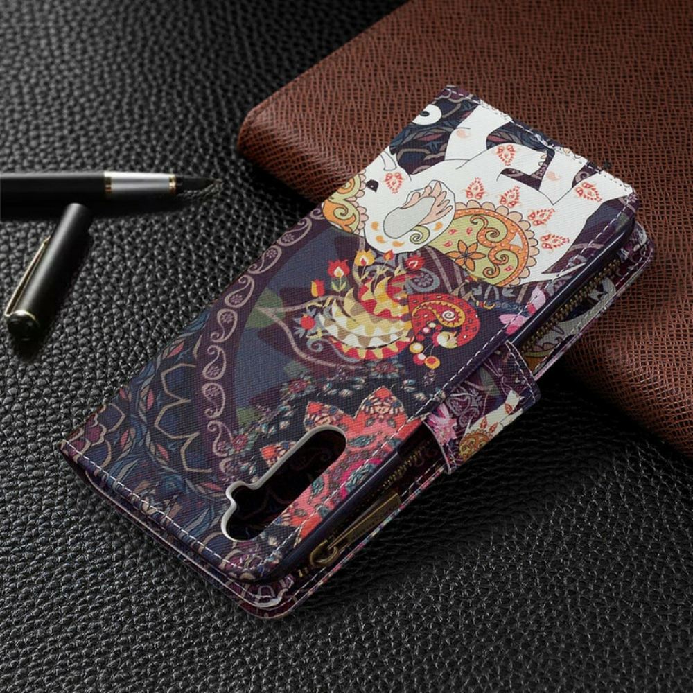 Flipové Pouzdro Na Realme 6 Sloní Kapsa Na Zip