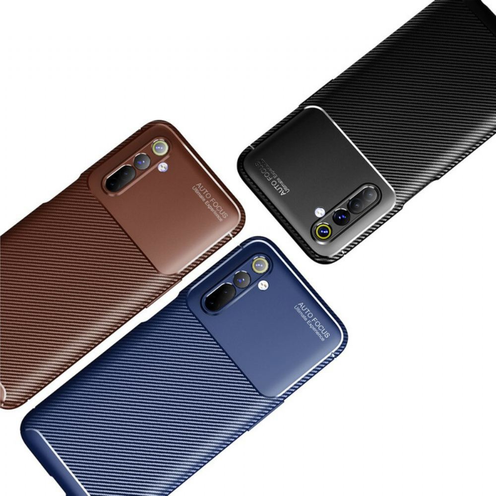 Kryt Na Realme 6 Flexibilní Textura Uhlíkových Vláken