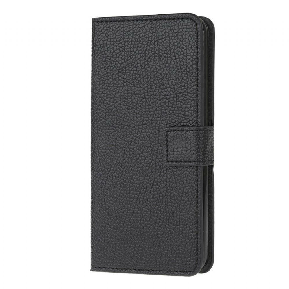 Flipové Pouzdro Na iPhone 13 Pro Efekt Zrnité Kůže Litchi