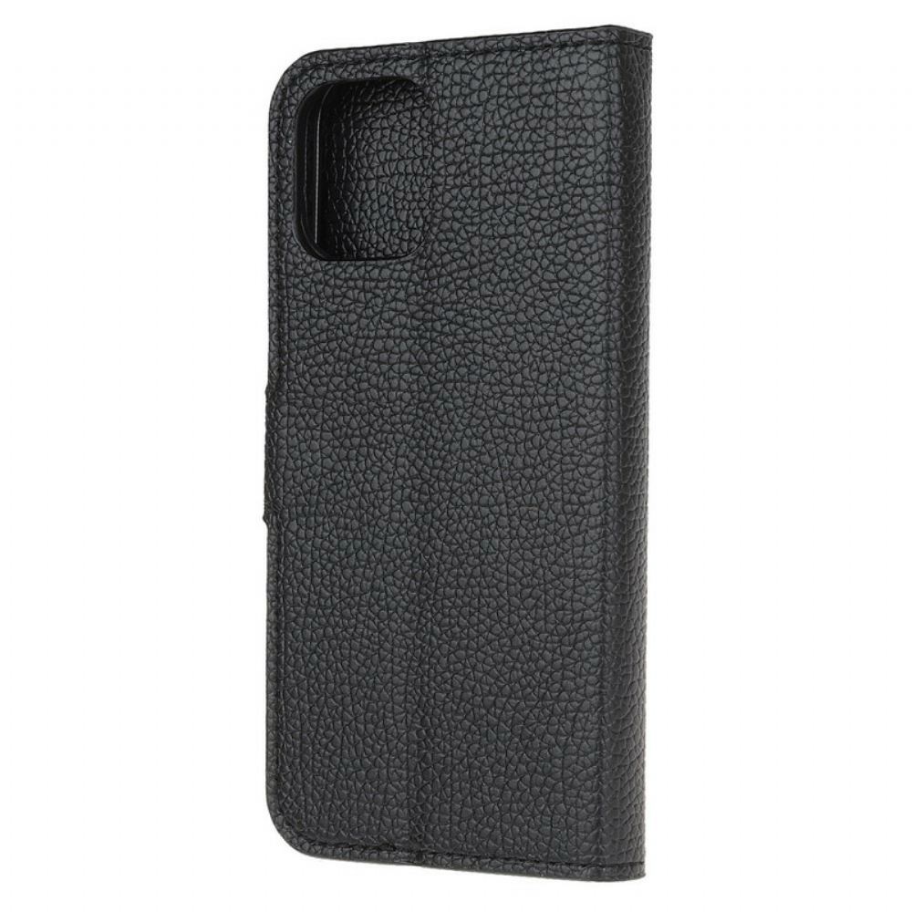 Flipové Pouzdro Na iPhone 13 Pro Efekt Zrnité Kůže Litchi