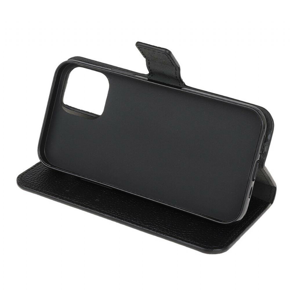 Flipové Pouzdro Na iPhone 13 Pro Efekt Zrnité Kůže Litchi