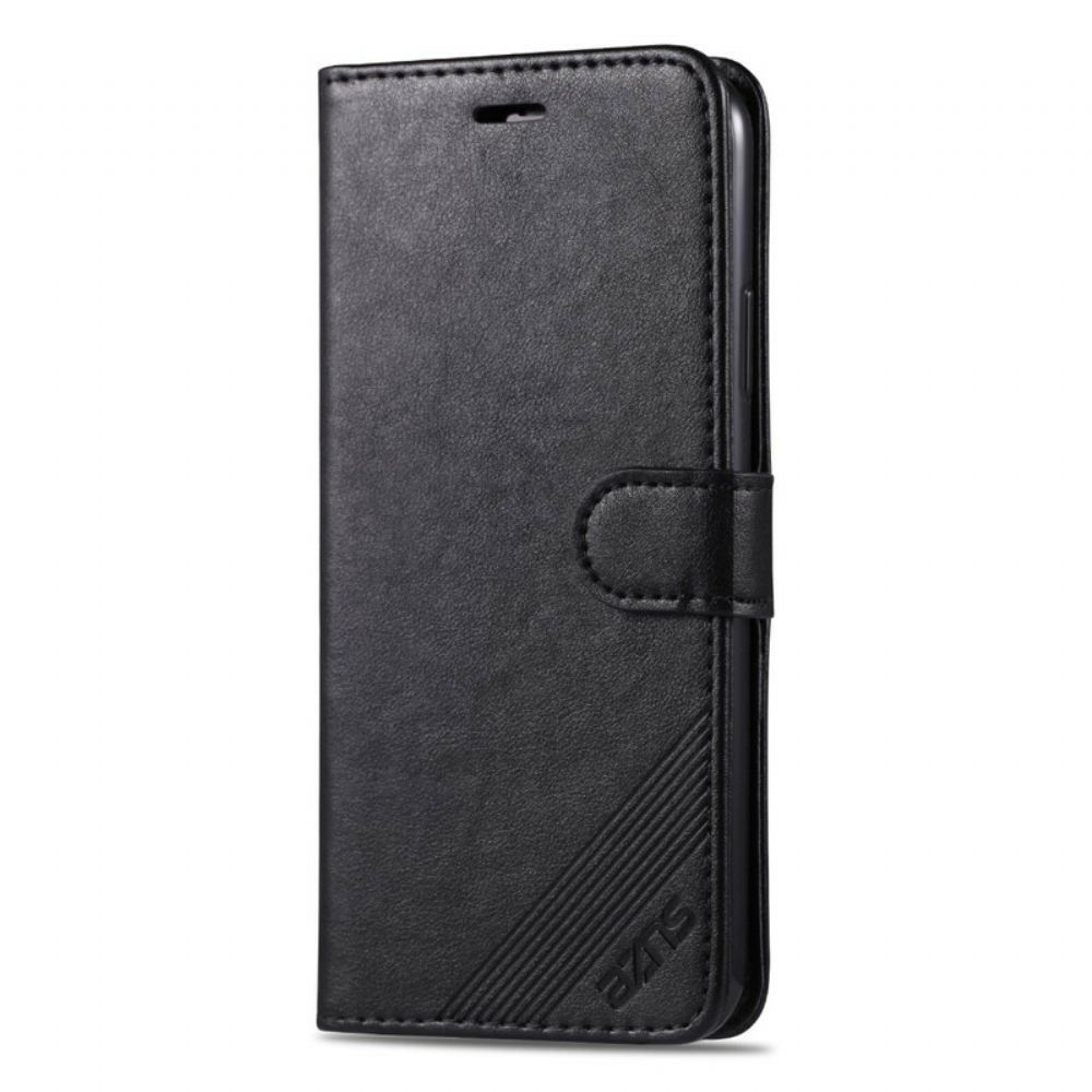 Flipové Pouzdro Na iPhone 13 Pro Kožený Efekt Azns