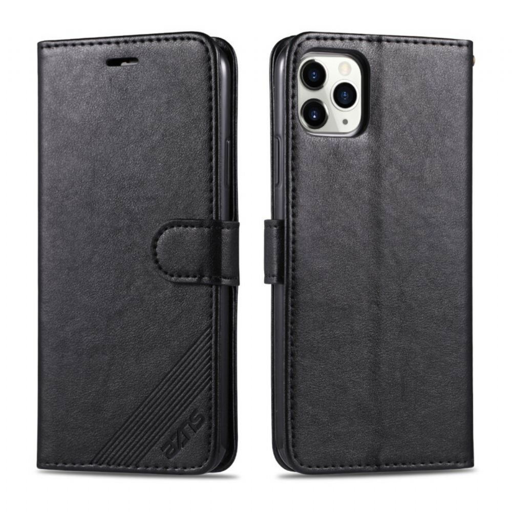 Flipové Pouzdro Na iPhone 13 Pro Kožený Efekt Azns