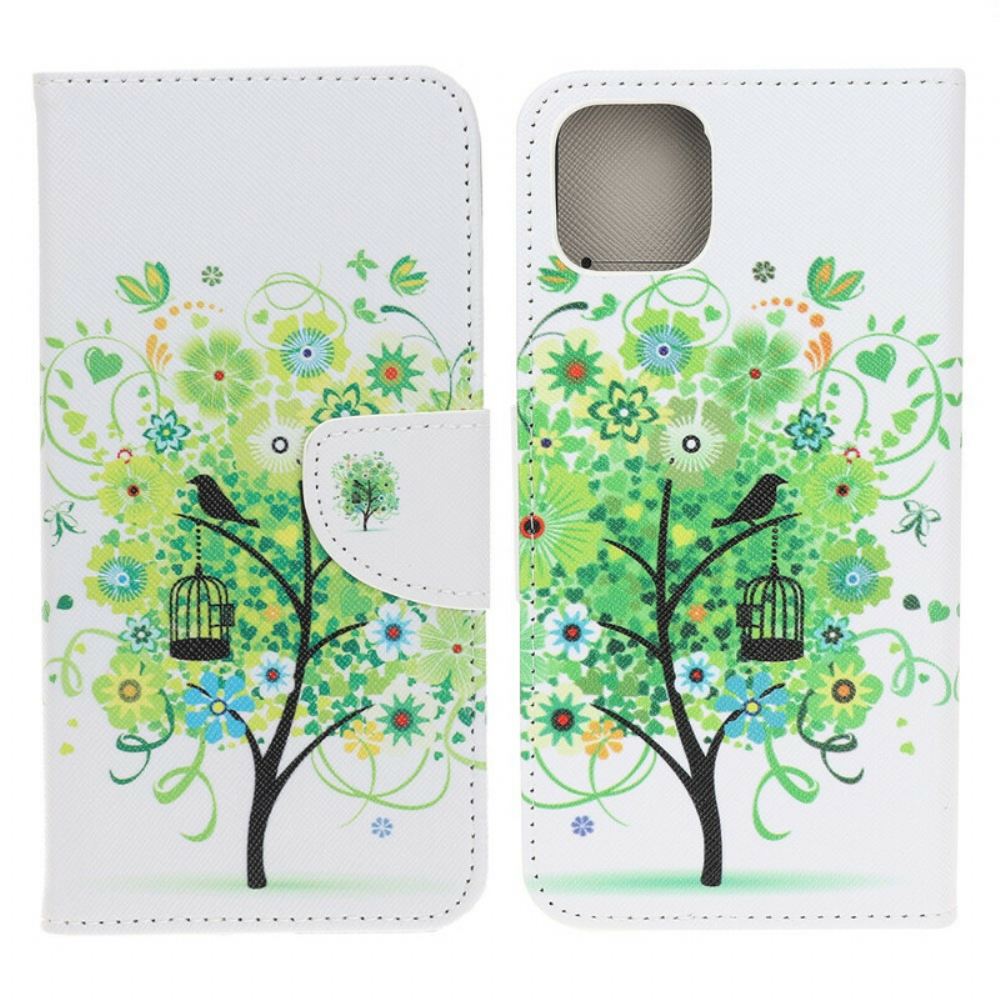 Flipové Pouzdro Na iPhone 13 Pro Kvetoucí Strom
