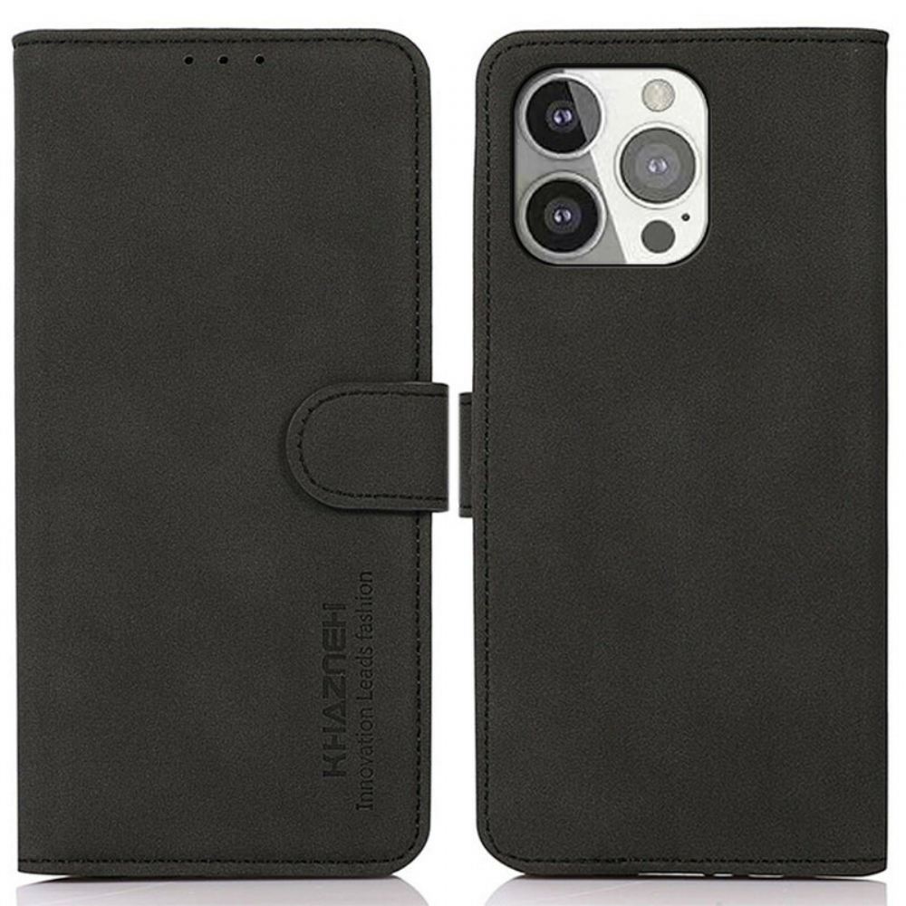 Flipové Pouzdro Na iPhone 13 Pro Módní Kožený Efekt Khazneh