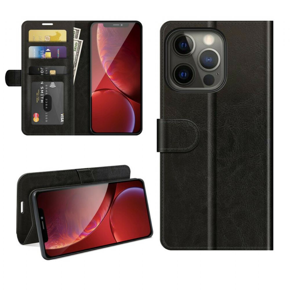 Kožené Pouzdro Na iPhone 13 Pro Designový Kožený Efekt